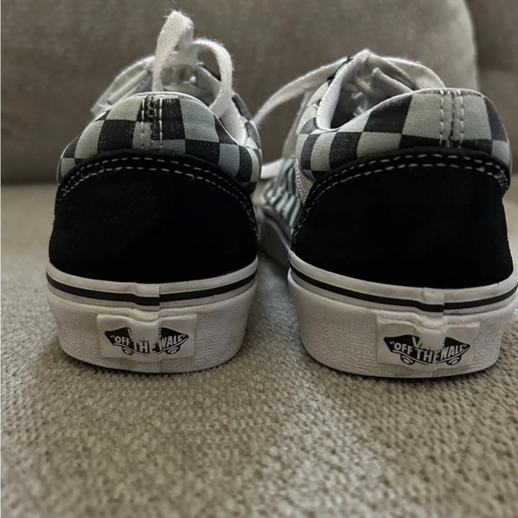 Vans Off the Wall Men 6 Womens 7.5 Old Skool Black White Checkerboard Sneakers - Picture 5 of 13